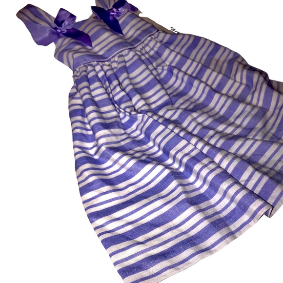Bonnie Jean Girls Blue And White Dress Size 4T - Picture 3 of 8